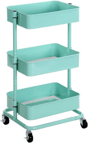 Nancy's Keuken Trolley Op Wieltjes - Mint Groen - Keukentrolleys