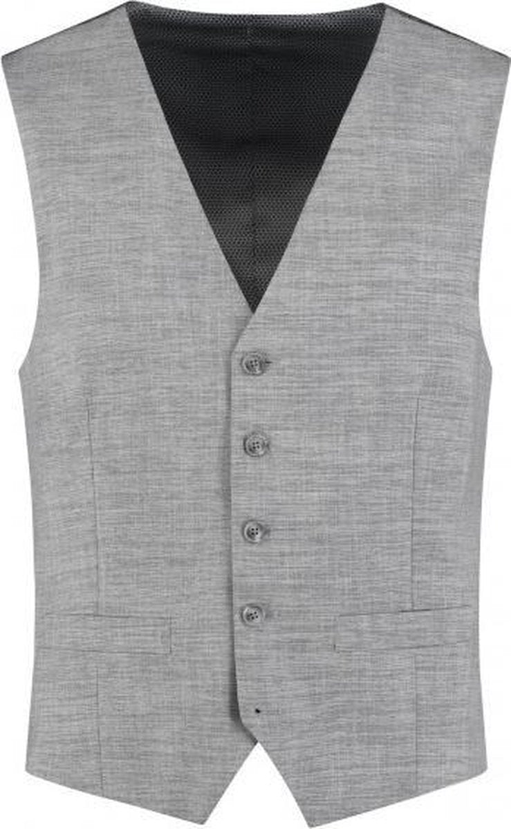 GENTS |  Gilet Heren | Viscose |  linnenlook grijs 0010 Maat 50