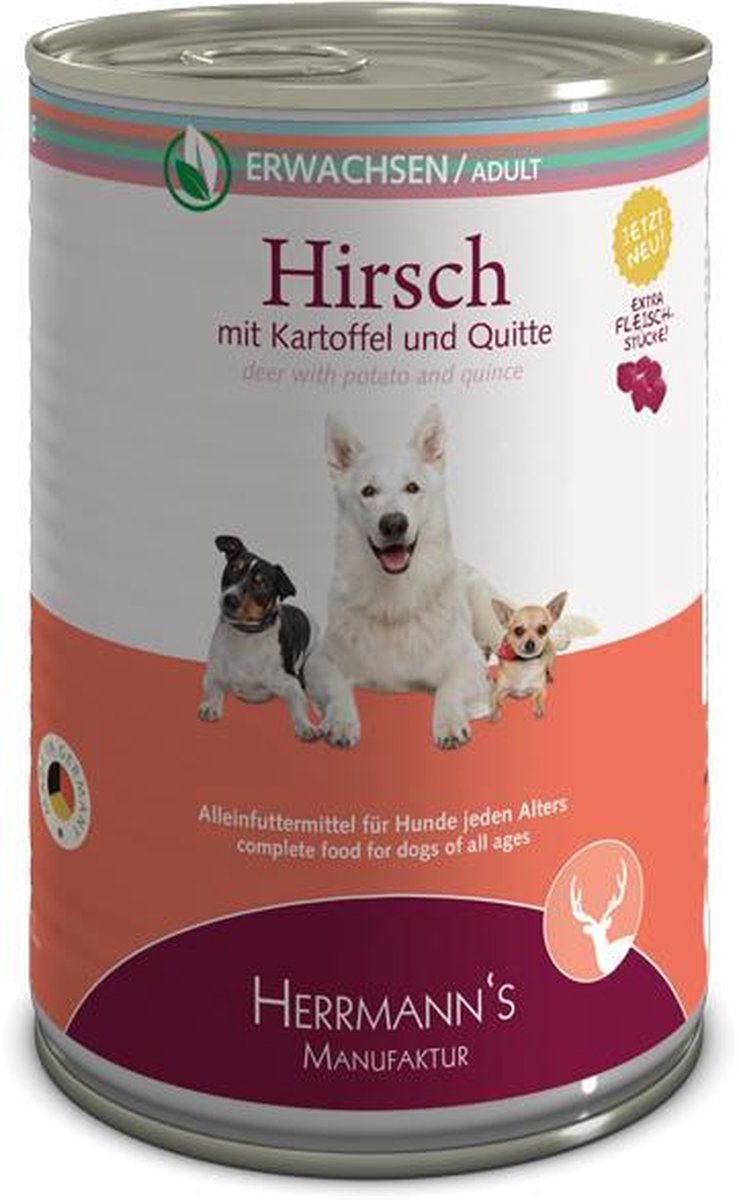 16x Herrmann's Adult Deer With Potato 400 gr.