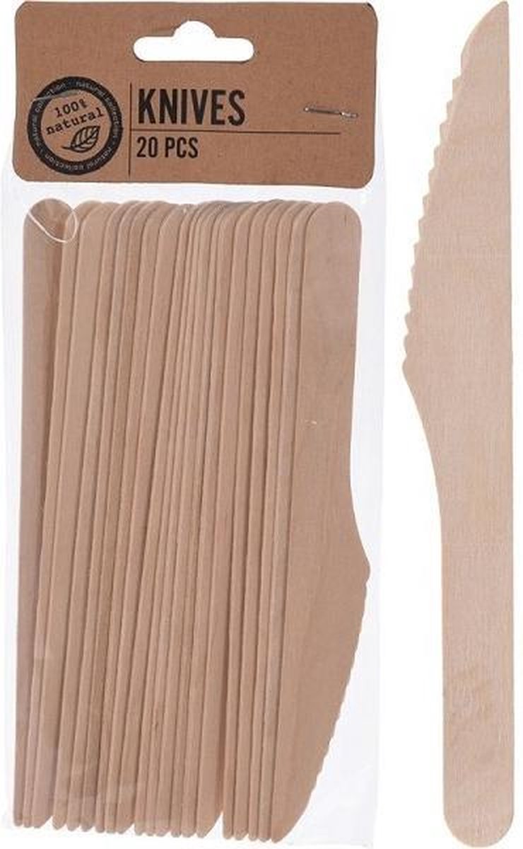 Messen hout 16cm 20-delig