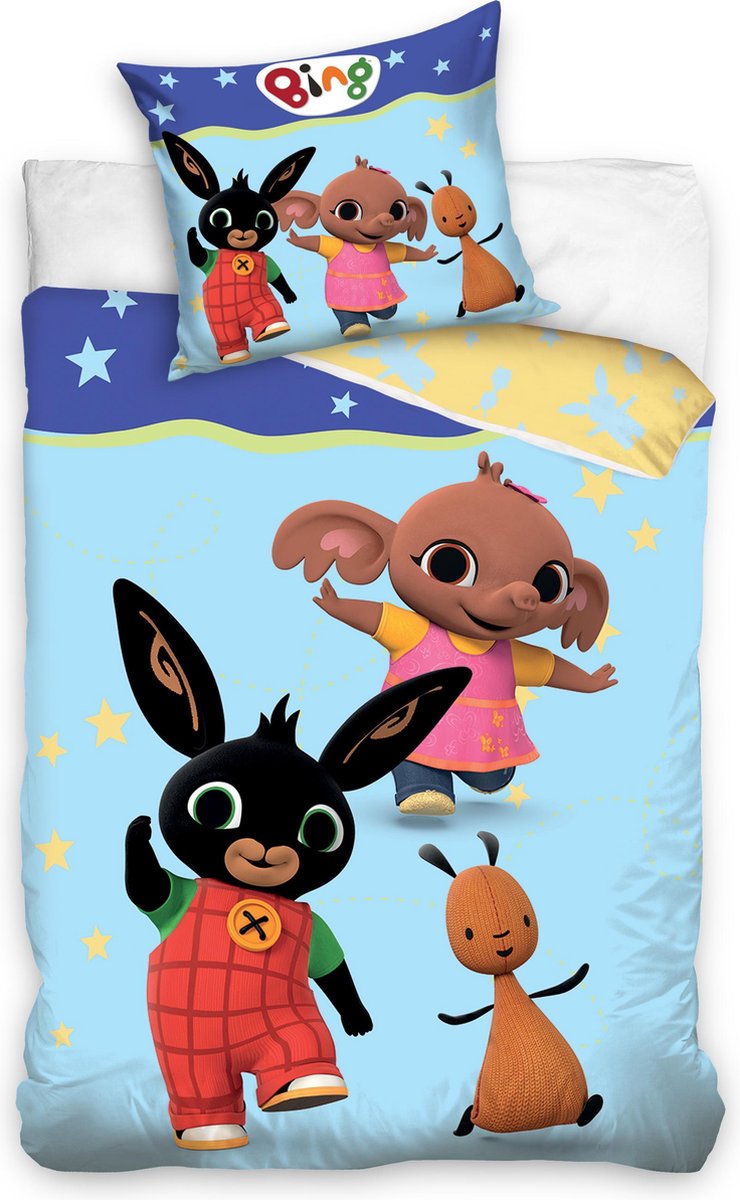 Bing - Babydekbedovertrek 100 x 135 cm 40 x 60 cm voor BABYBED LEDIKANT !