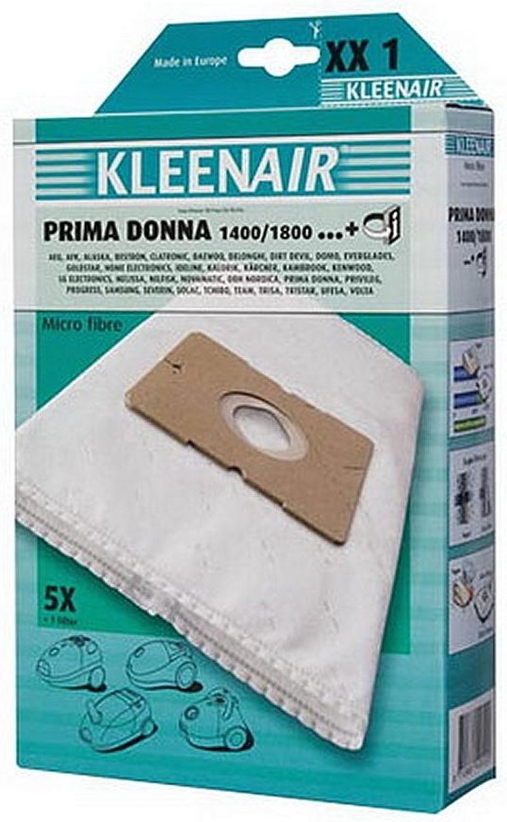Kleenair Prima Donna 1400-1800 XX-1 - Stofzuigerzakken - Stofzuigerfilter