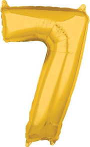 26 Number 7 Gold 26 Inch Foil Balloon P31 packed 43 x 66cm