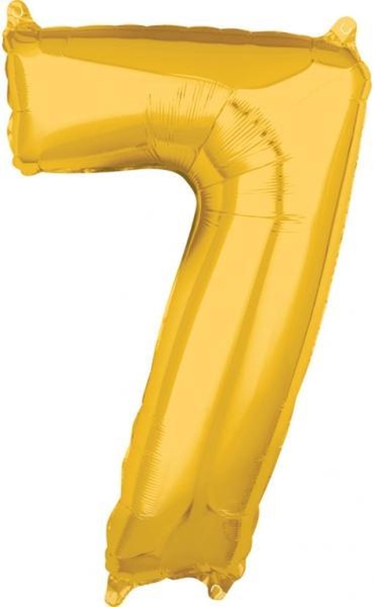 26 Number 7 Gold 26 Inch Foil Balloon P31 packed 43 x 66cm