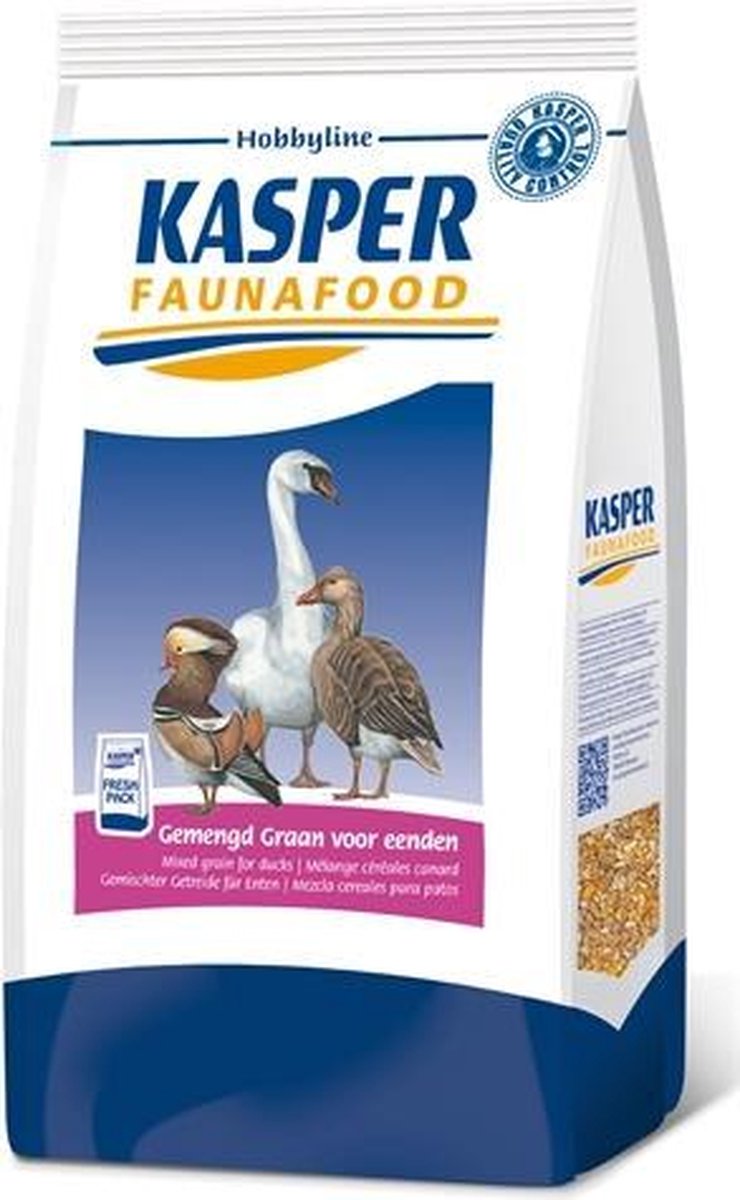 Kasper faunafood hobbyline gemengd graan voor eenden - 4 kg - 1 stuks