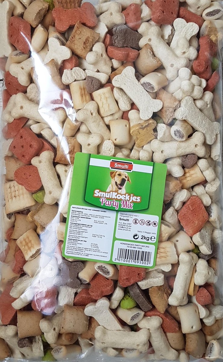 Smulkoekjes - Party Mix - Hondenkoekjes - 2 Kg