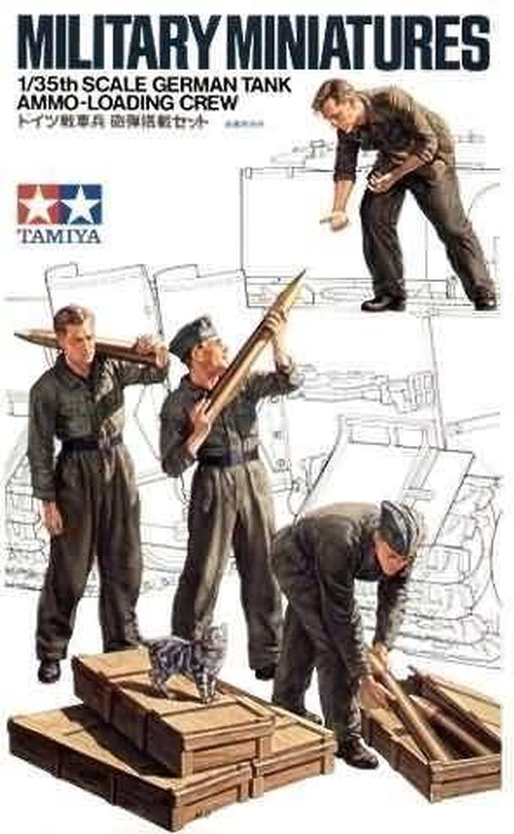 1:35 Tamiya 35188 Fig.-Set Tank Ammo Load. Crew with 4 Figures Plastic kit