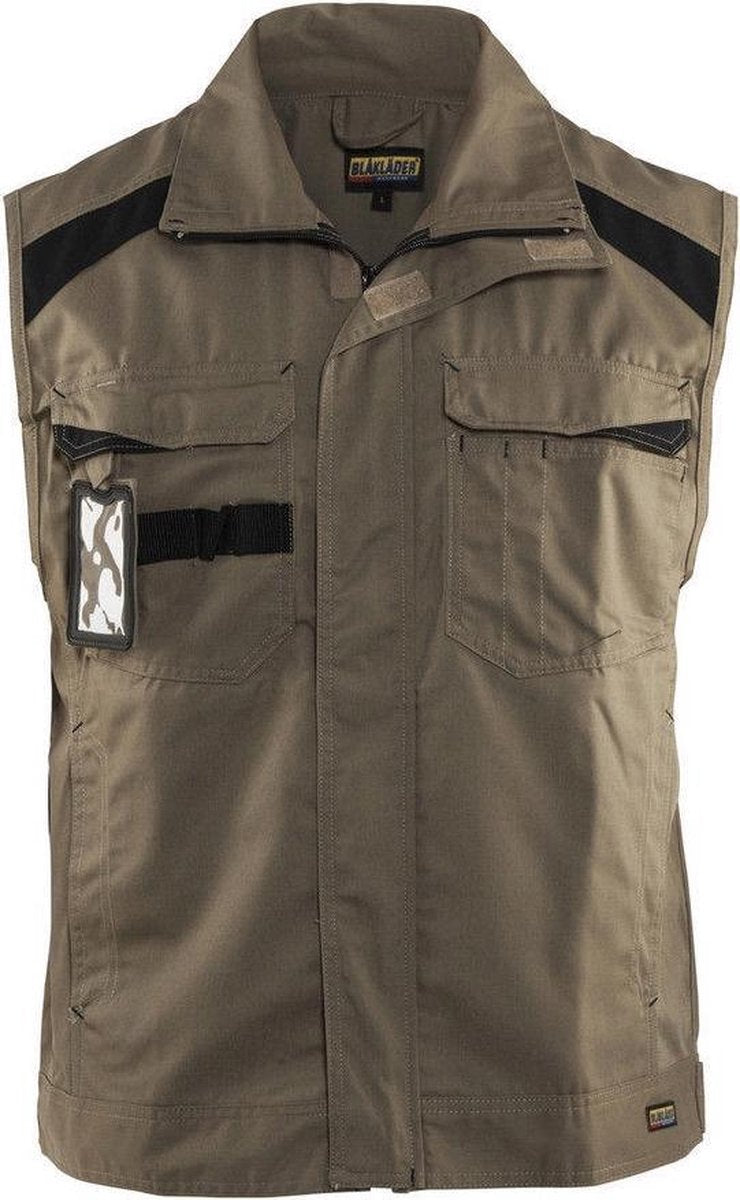 Blåkläder 3164-1800 Werkvest Industrie Ongevoerd Khaki/Zwart maat S