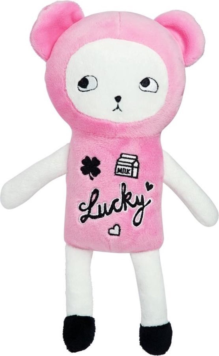Luckyboysunday Knuffelbeer Junior 20 Cm Polyester Roze