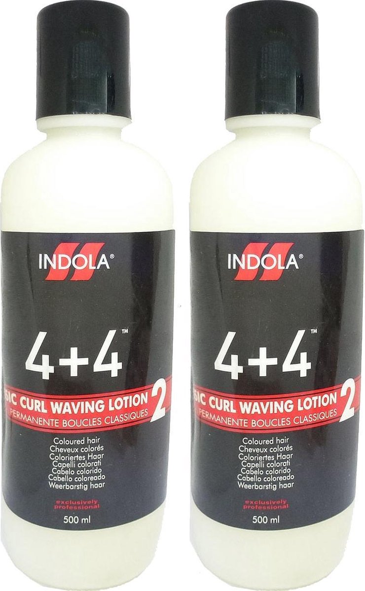 Indola 4+4 Classic Curl Waving Lotion 2 Perm voor gekleurd haar 2x500ml