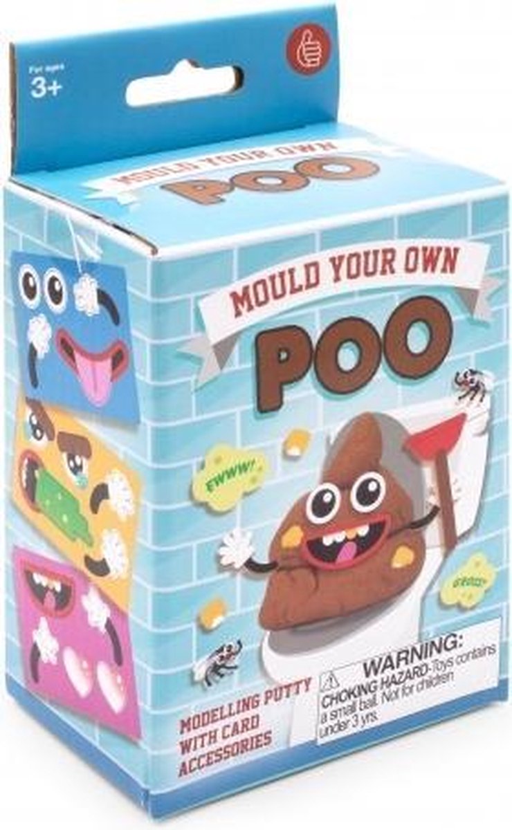 Thumbsup! Klei Maak Je Eigen Poep Junior Bruin 5-delig