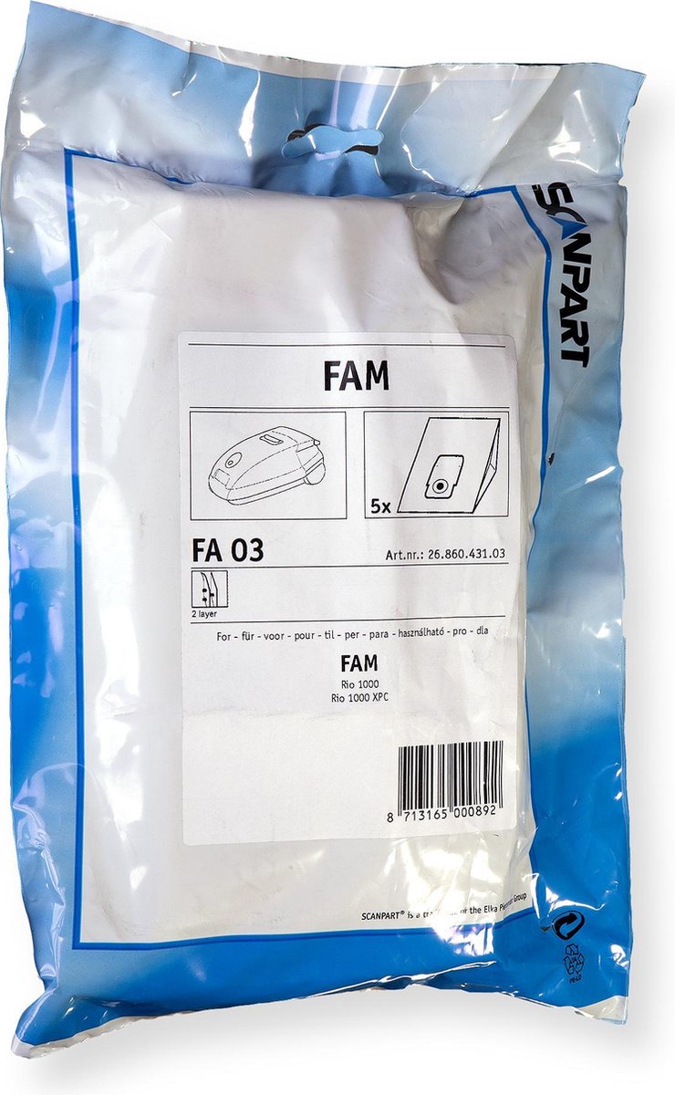 stofzuigerzak papier (zakje)