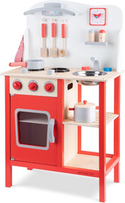Houten speelgoedkeuken Rood Bon Appetit New Classic Toys