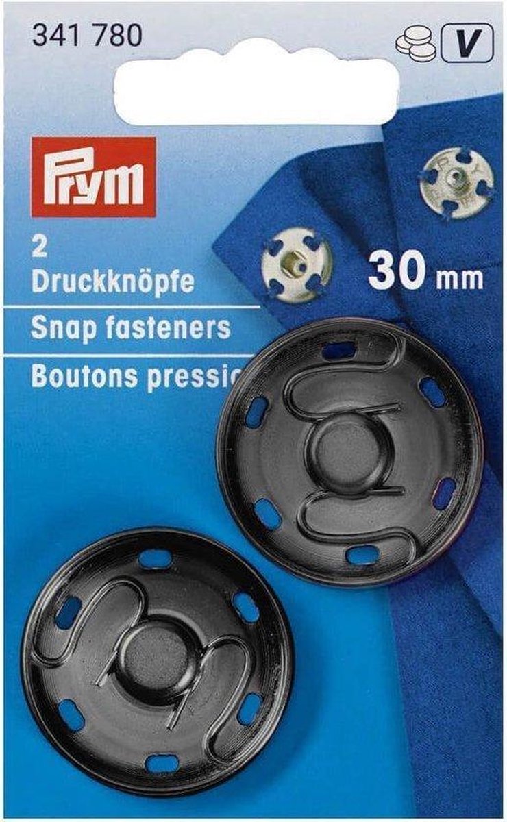 PRYM AANNAAIDRUKKNOOP MESSING 30MM GESCHUT BRONS - 1X2ST