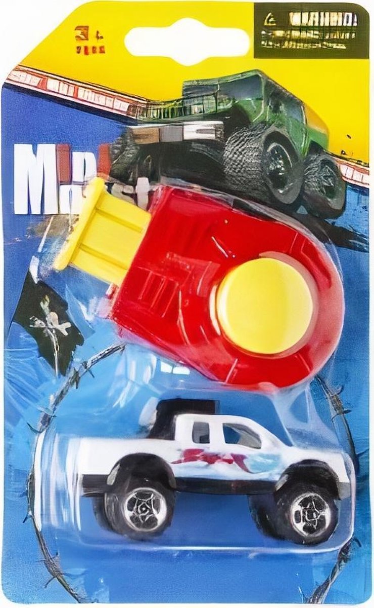 Lg-imports Monstertruck Mini Monster Jongens 8 Cm Wit 2-delig