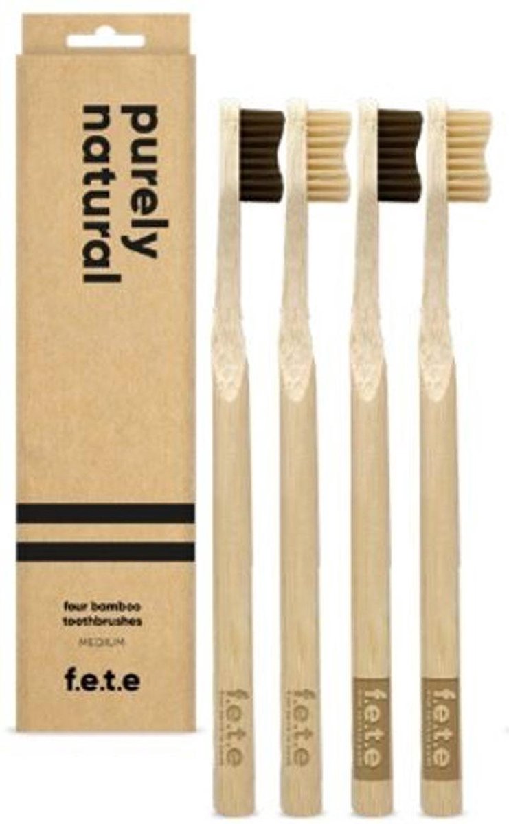 F.E.T.E Purely Naturel multi pack tandenborstels medium