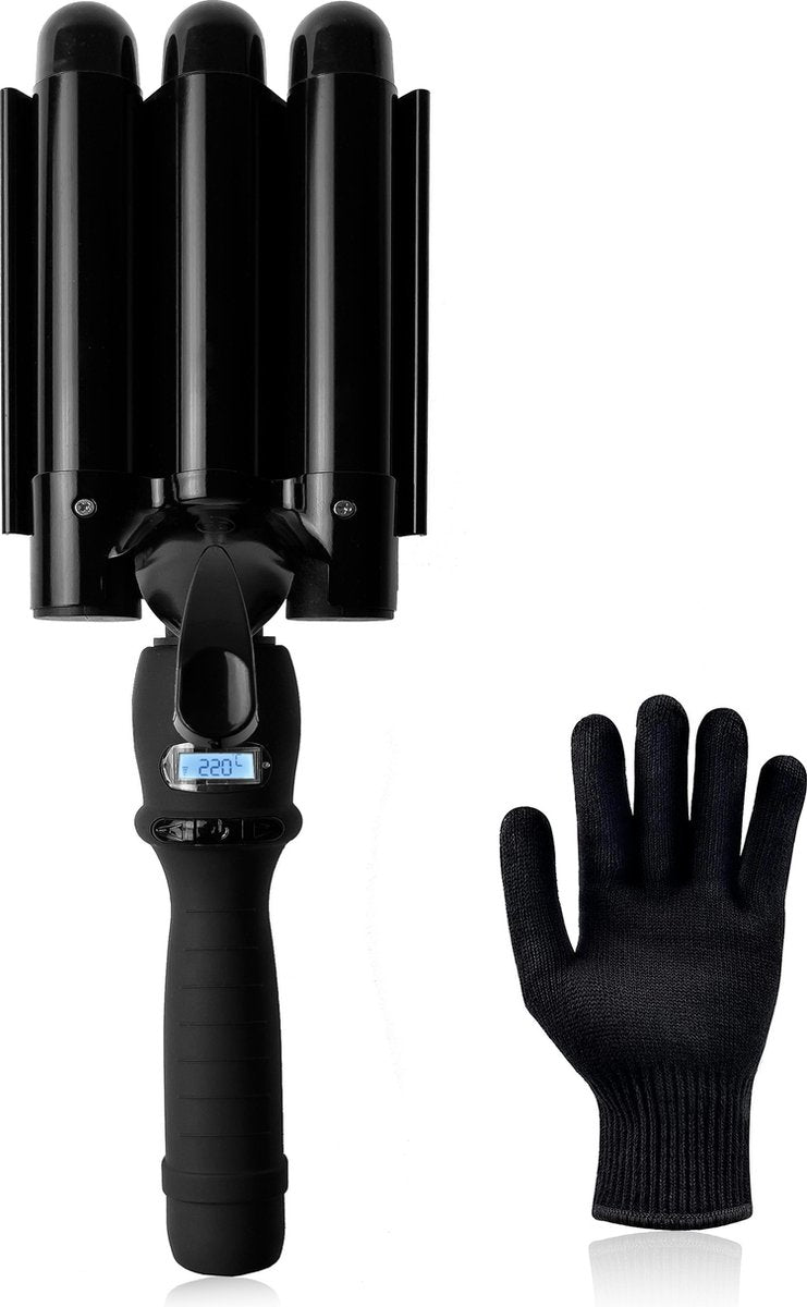 VAIVE Professionele Golvenkrultang 25mm - Signature Curls Edition - Wafeltang - Krultang  -Beach Waves