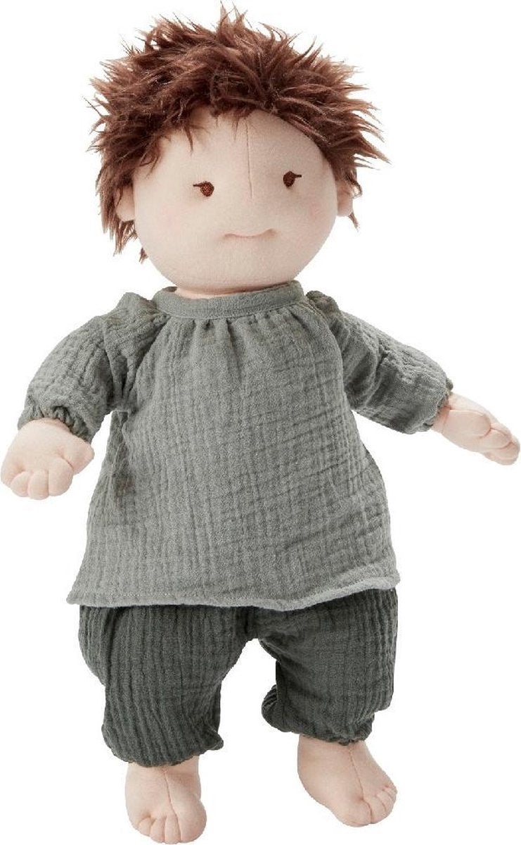 Byastrup Knuffelpop Victor Junior 42 Cm Polykatoen Groen/grijs