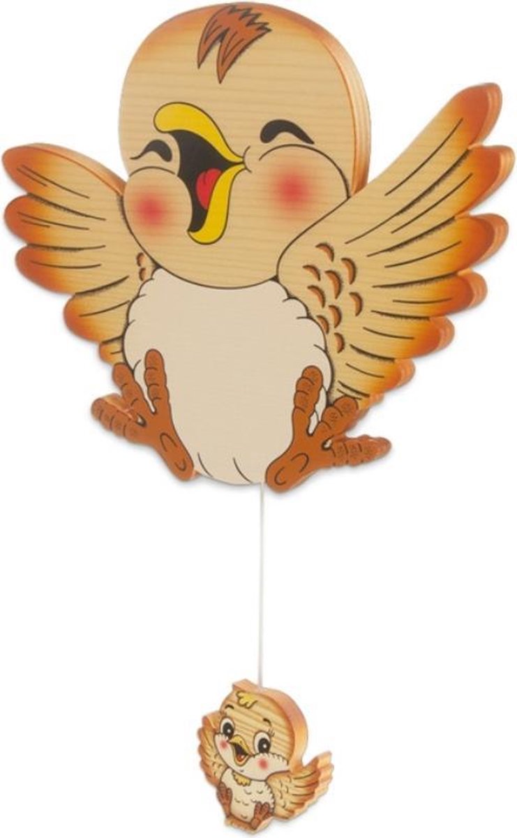Muziekdoos vogel met trekkoord | Bartolucci | Hout