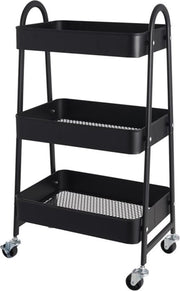 Lisomme Tirza metalen trolley - Met wielen - Zwart
