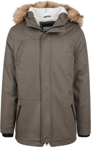Urban Classics Parka jas -2XL- Heavy Imitation Fur Groen