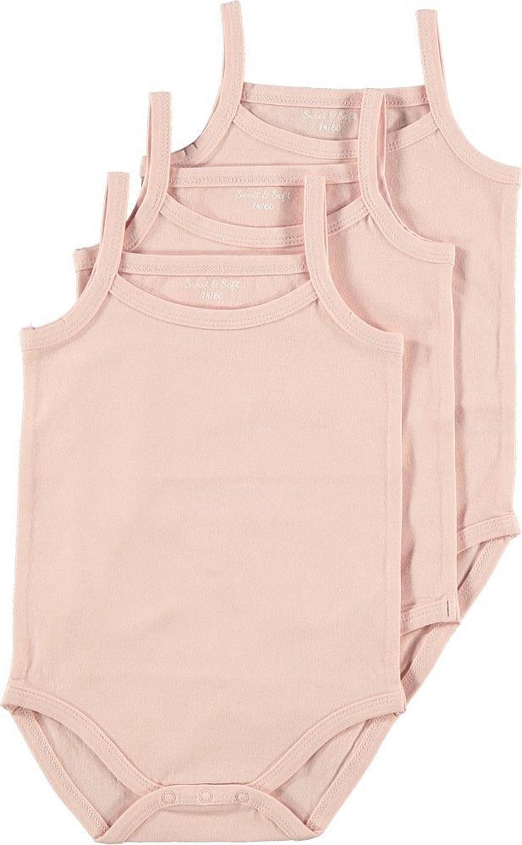 Zeeman romper biologisch katoen - maat 98/104 - roze - 3 stuks