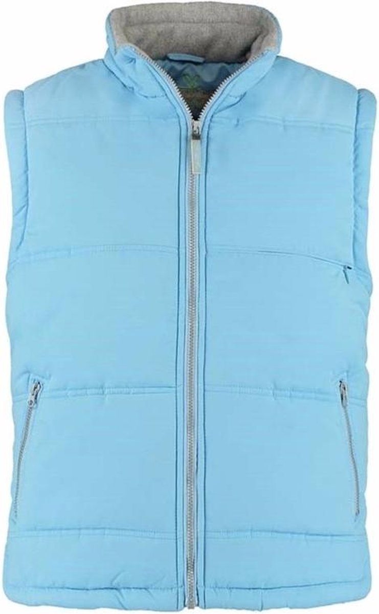 Basic bodywarmer licht blauw voor heren - winddichte mouwloze sport vesten XL (42/54)