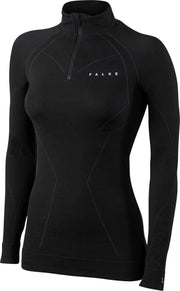 FALKE Wool Tech Zip Shirt Comfort Dames 33210 - Zwart 3000 black Dames - XS