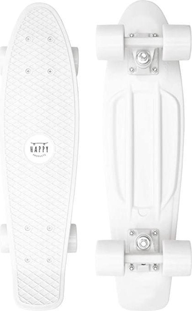 Happy Products - penny board - Longboard wit - skateboards - meisjes en jongens - 56 cm