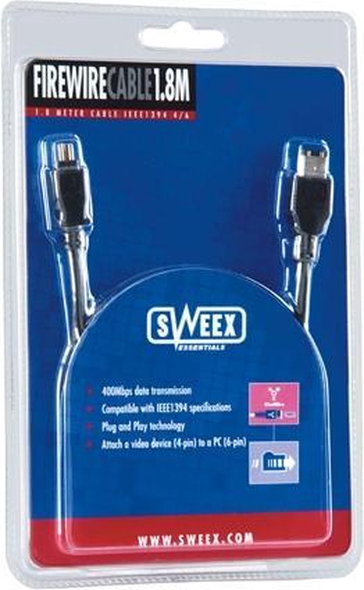 Sweex Firewire Cable 4P/6P 4.5M 4