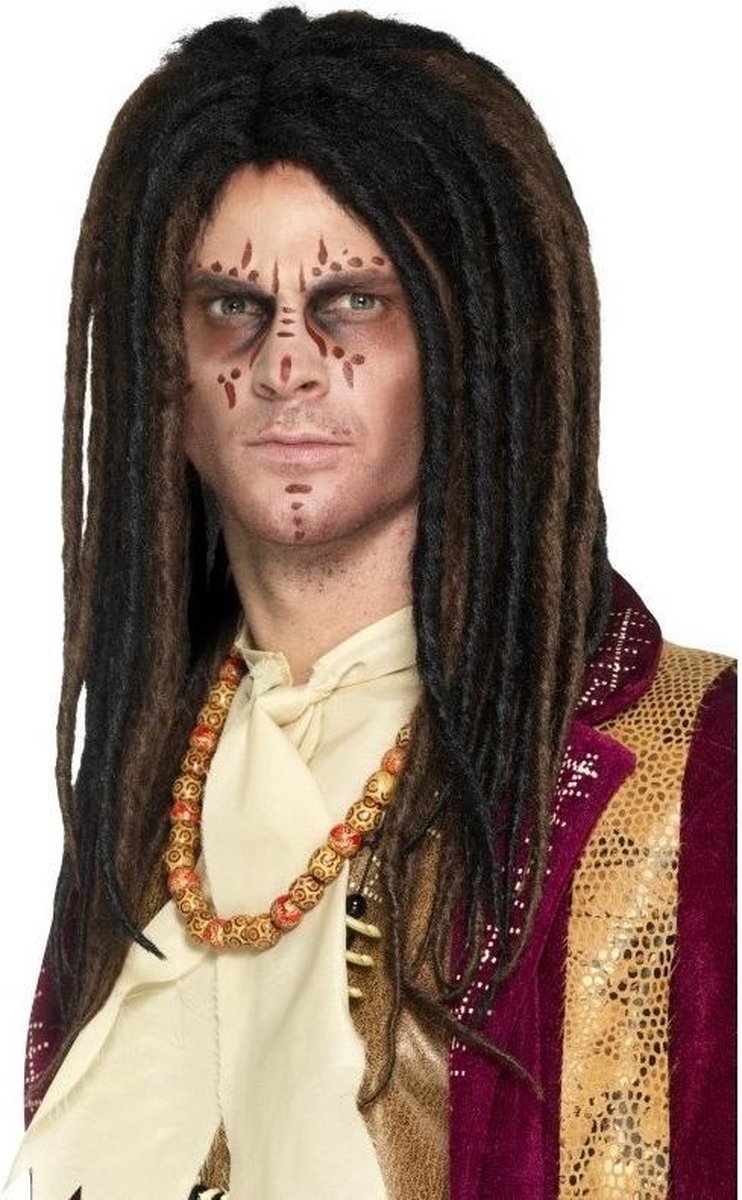 Bruine dreadlocks pruik voor heren