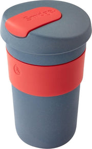 Smidge Koffiebeker Natural Collection 400 Ml Grijs/rood