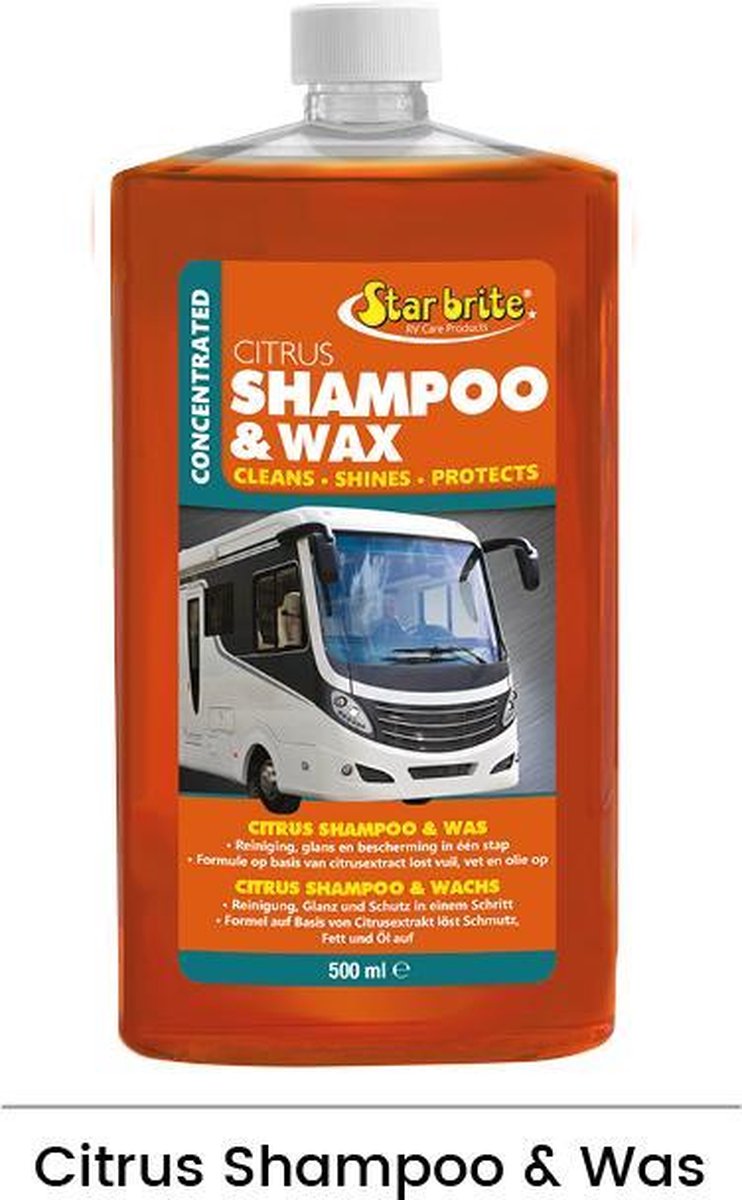Star brite Citrus shampoo & wax | Camper & Caravan 500ml (concentraat)