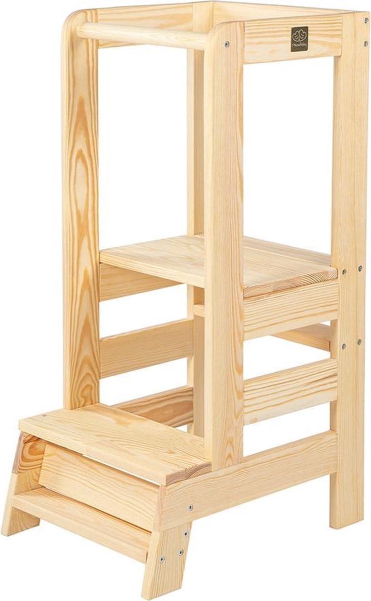 Wooden Keuken Helper voor kinderen - Natuurlijk Hout