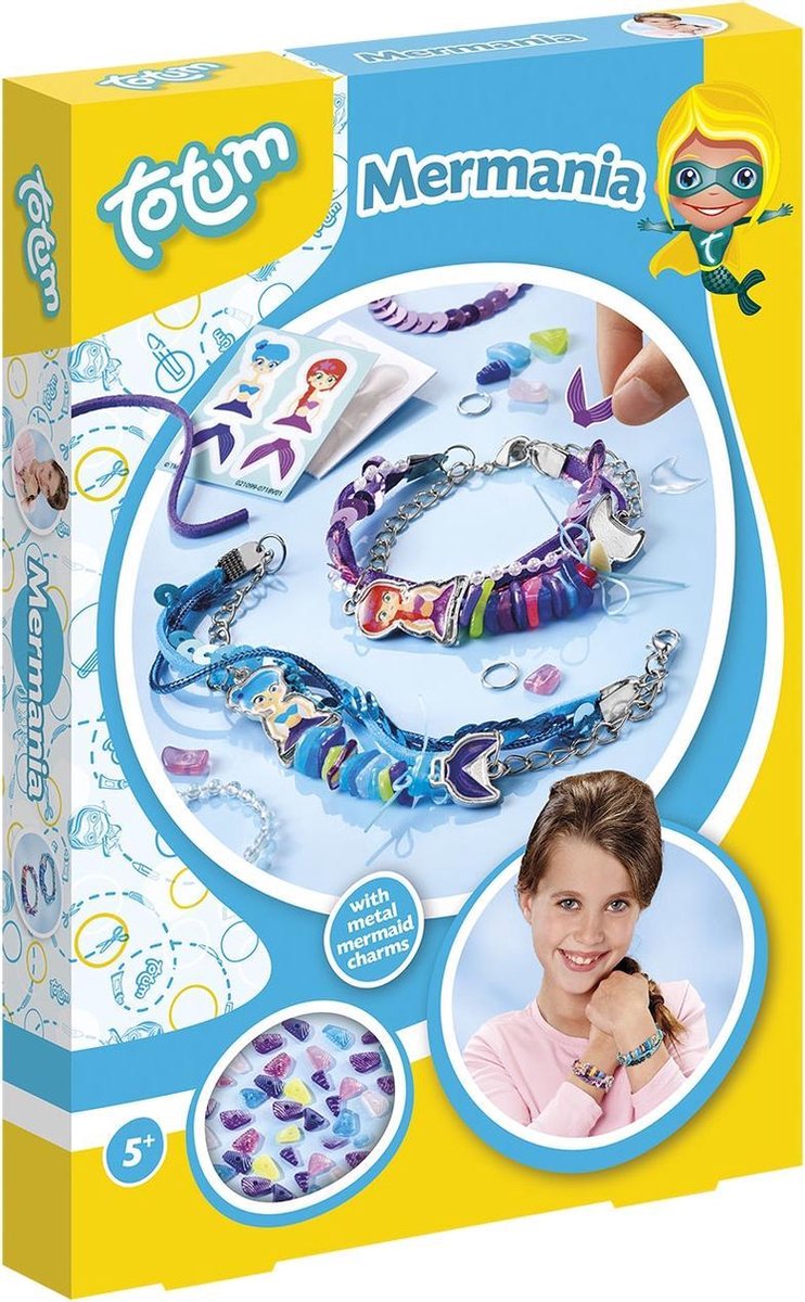 Totum Mermania - zeemeerminarmbanden maken - Totum knutselset