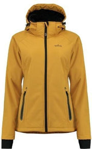 Kjelvik dames softshell jas Elly yellow - maat 50
