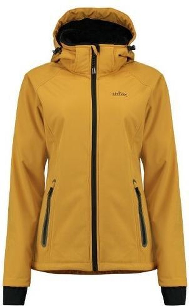 Kjelvik dames softshell jas Elly yellow - maat 50