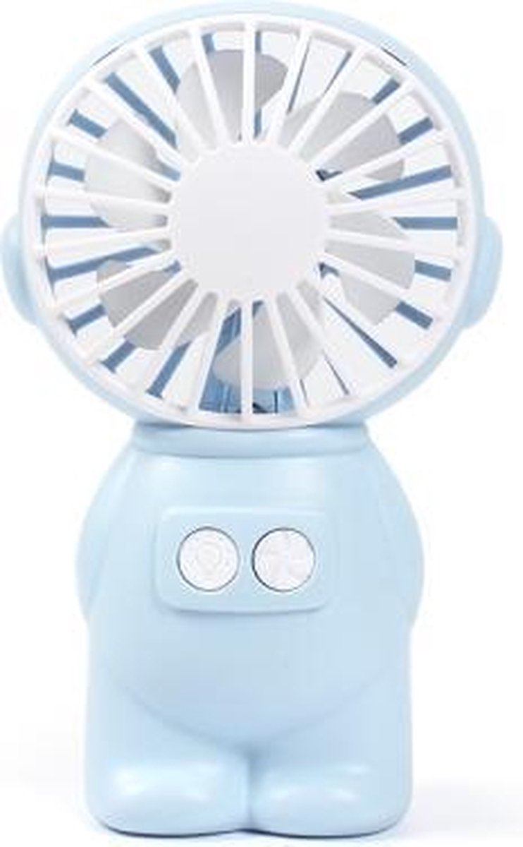 FY040 2 STUKS Draagbare Outdoor USB Handheld Ventilator Desktop Office Mini Nachtlampje Ventilator (Blauw)