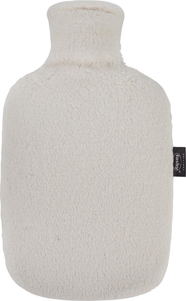1x Kruiken met pluche hoes creme 1