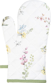 Clayre & Eef Ovenwant 16*30 cm Meerkleurig Katoen Bloemen Ovenhandschoen Keukenhandschoenen