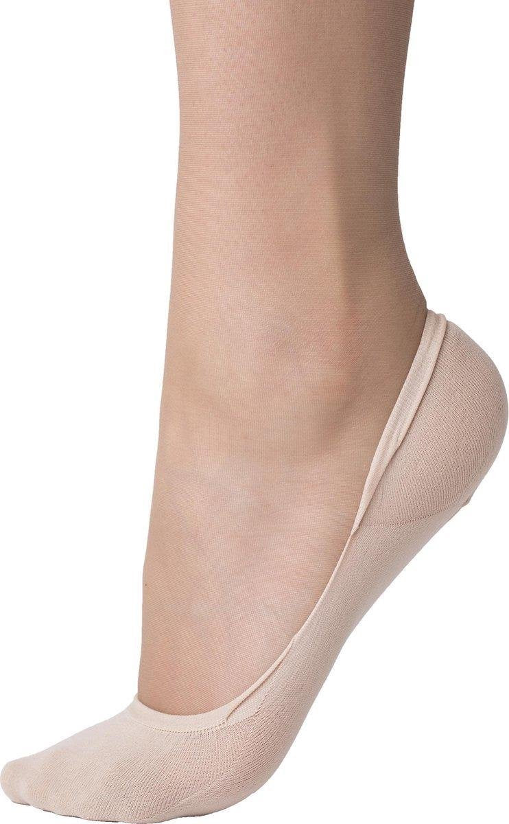 Set 6x Kousenvoetjes Beige 39-42 + Gratis Waszakje