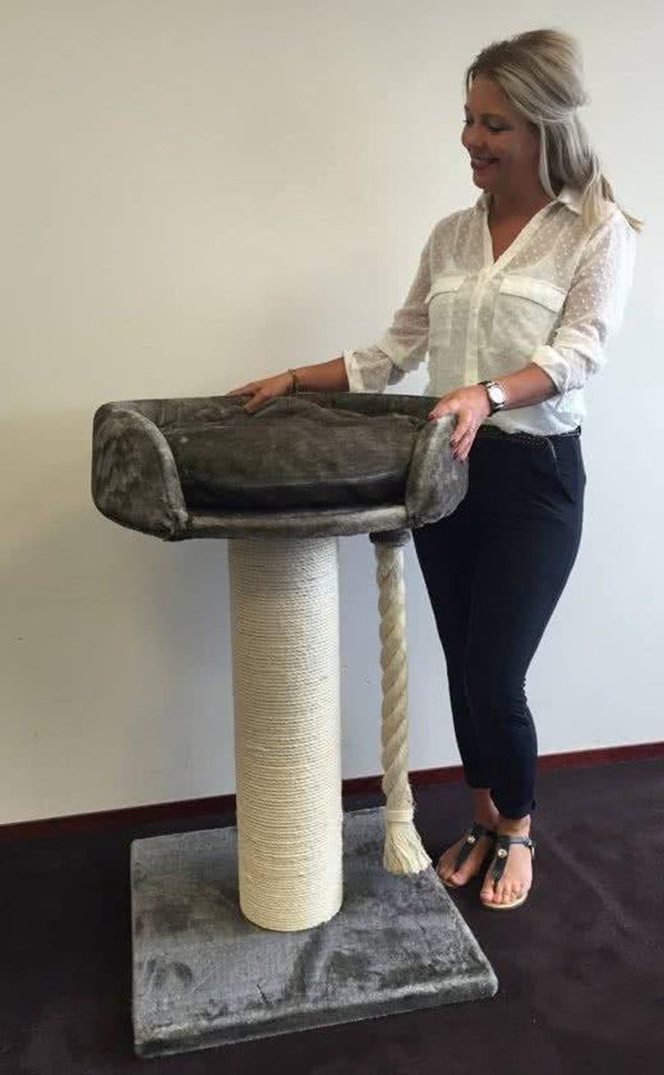 RHRQuality Krabpaal voor grote katten Chartreux Taupe 101cm hoog