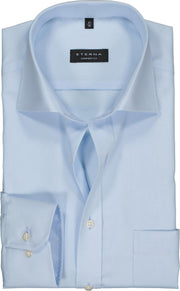 ETERNA comfort fit overhemd - poplin heren overhemd - lichtblauw - Strijkvrij - Boordmaat: 48