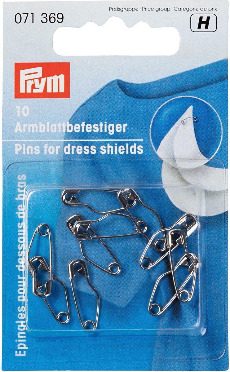 Veiligheidsspelden voor sous-bras - zilverkleurig 19 mm