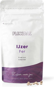 IJzer (Voor de vorming van rode bloedcellen en hemoglobine) - 90 Tabletten - Flinndal - Voor de vorming van rode bloedcellen en hemoglobine