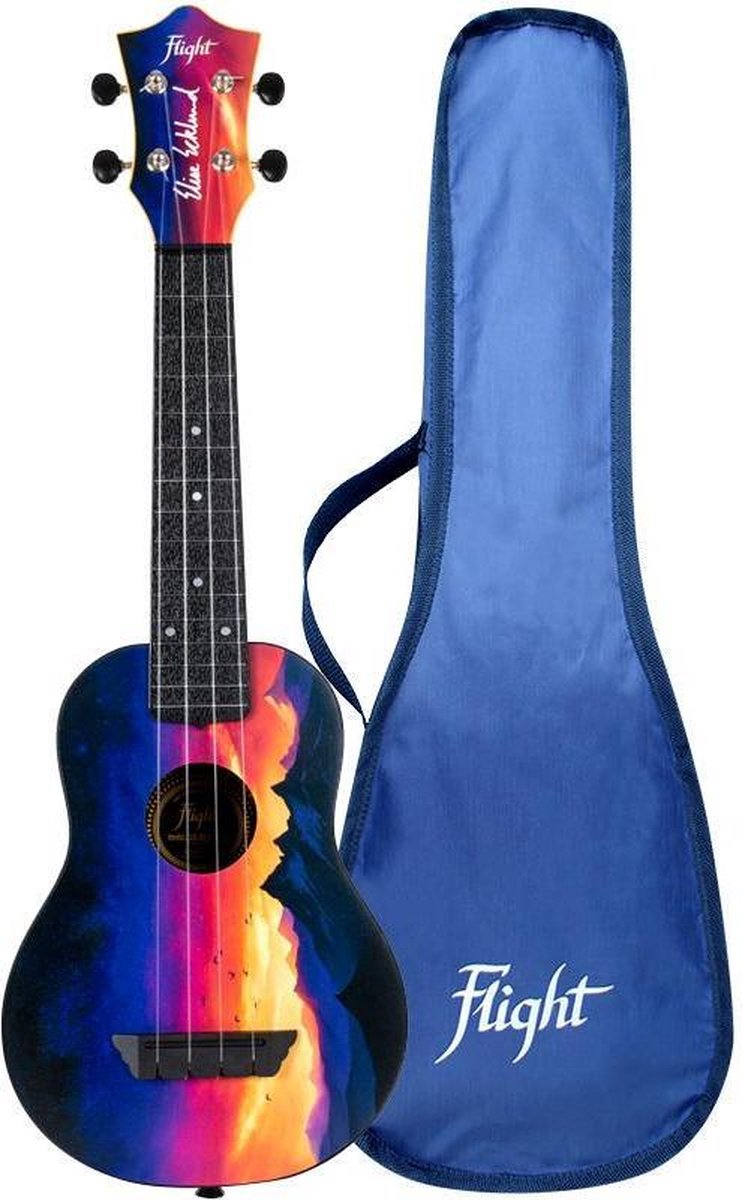 Flight Travel Sopraan Ukelele SUNSET - Elise Ecklund - Artist Signature Series