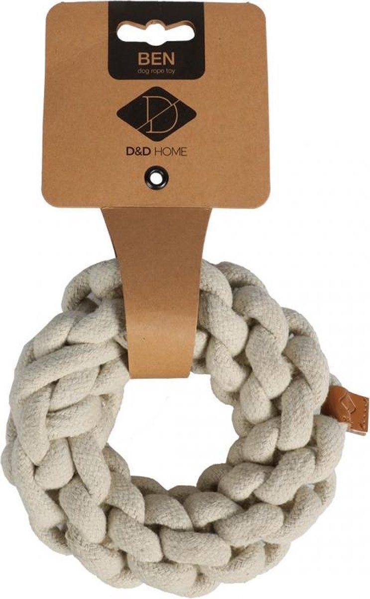 D&D Ben gevlochten ring x-small Beige XS - 13cm - Ø 10mm
