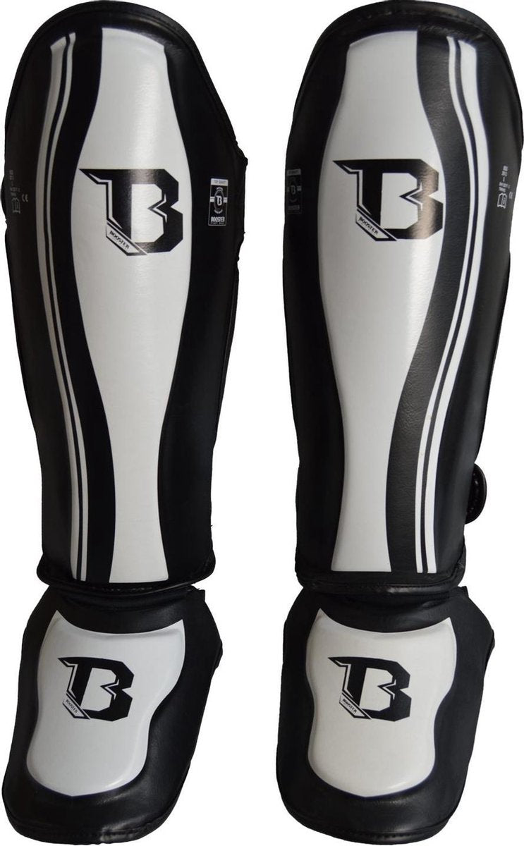 Booster scheenbeschermers zwart/wit xl