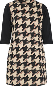 Hoesjurk met pied-de-pouleprint