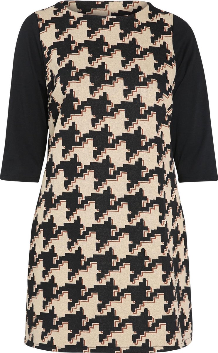 Hoesjurk met pied-de-pouleprint